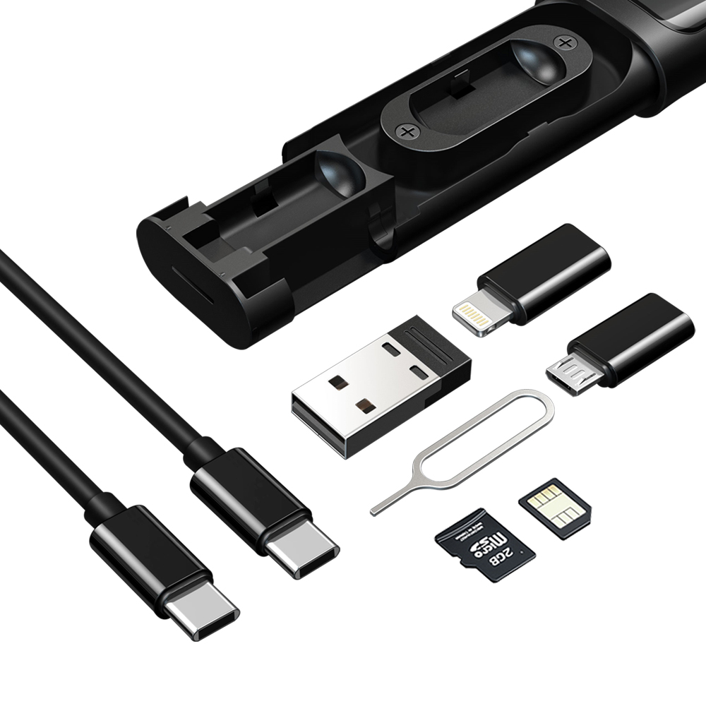 [맥도도] USB 케이블 어댑터 변환 휴대용 멀티 스틱 / PD C타입 8핀 5핀 유심 TF카드 저장 슬롯 WF172
